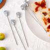Skull Cocktail Picks Reusable Olive Skewers Martini Garnish Sticks Stainless Steel Toothpicks for Drinks Appetizers Bar