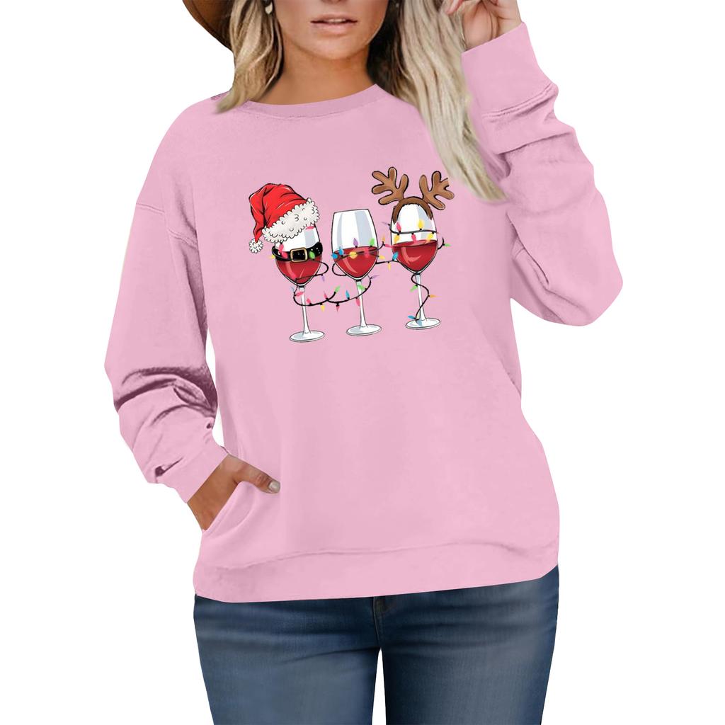 Women's Fashionable Casual Plus-Size Long Sleeve Pullover Printed Sweatshirt