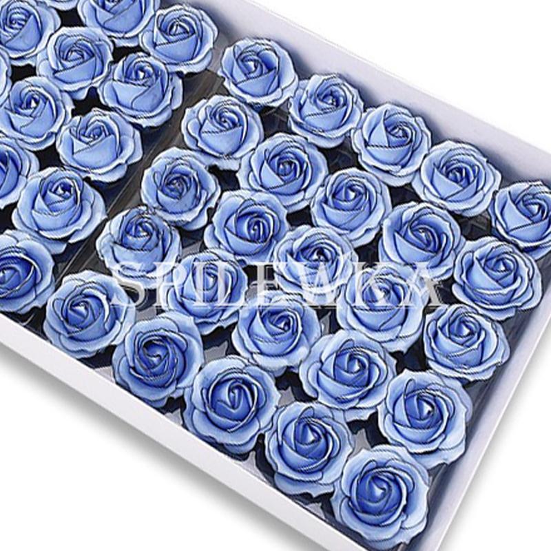 24pcs 4x6cm Artificial Chanson Rose Black Border Small Fragrant Flowers Decoracion Flower Box Wedding Bouquet Christmas Gift 4x6cm