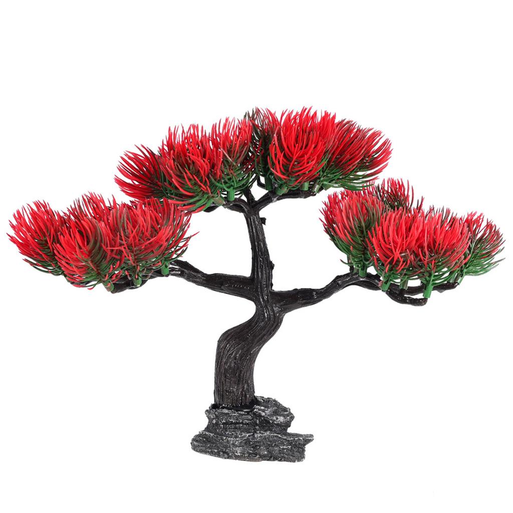 Life Like Welcoming Pine Tree Aquarium Decor Fishtank Landscaping Artificial Pine Bonsai for Home Office Use Decoration