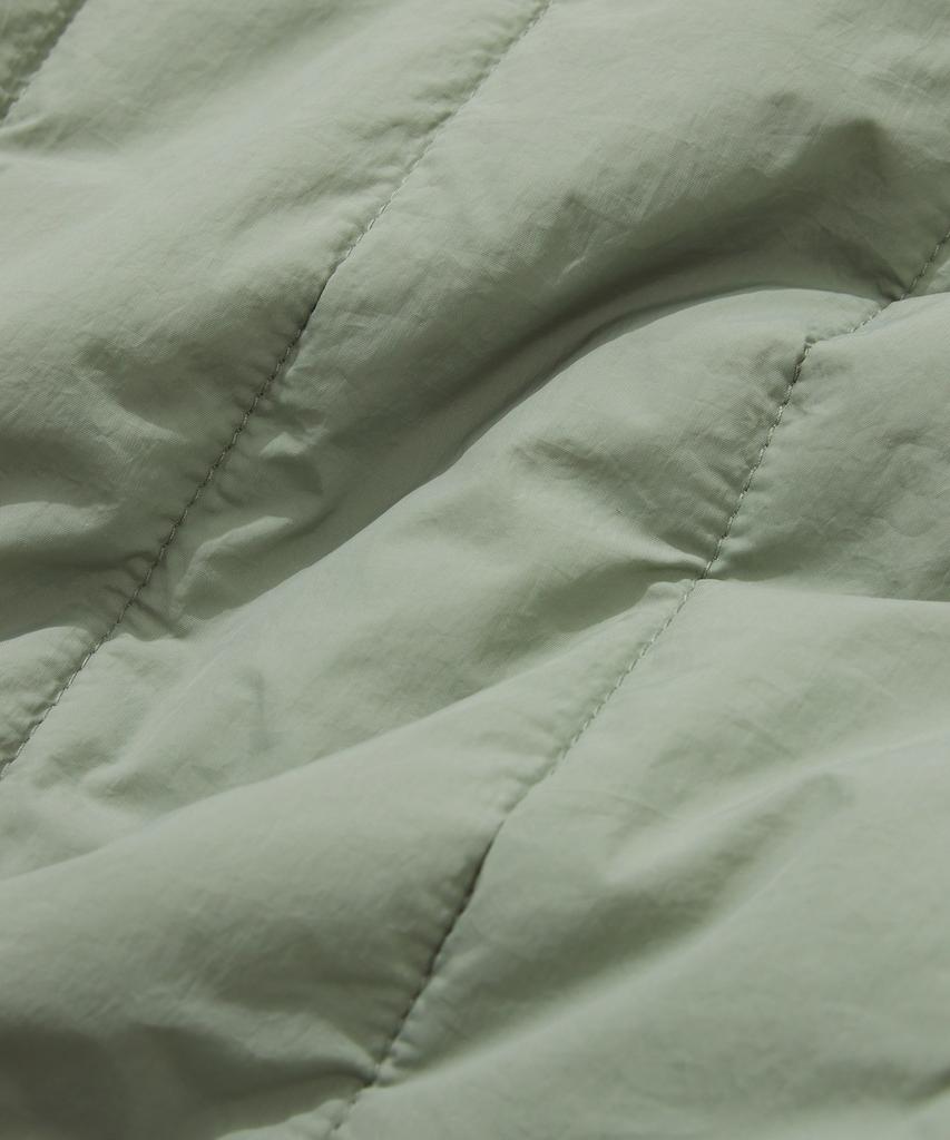 COVERNAT Quilted Half Zip Oversized Sweatshirt Light Khaki