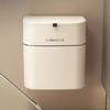 1pc Wall Mounted Trash Can, Household Large Capacity Living Room Toilet Good Appearance Horizontal With Lid Slim Garbage Can, Kitchen Accessories
