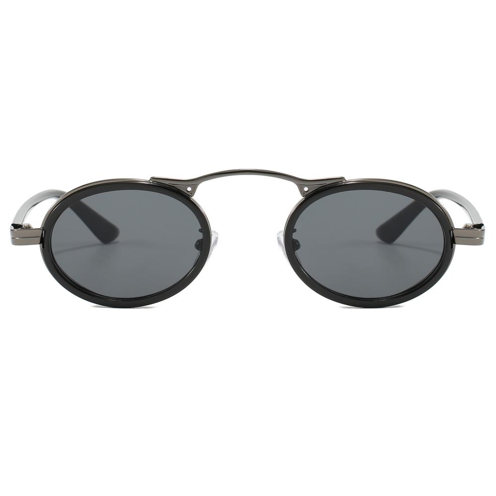 Superhot Eyewear 11318 Fashion 2023 Retro Luxury Metal Steampunk Style Small Oval Sunglasses