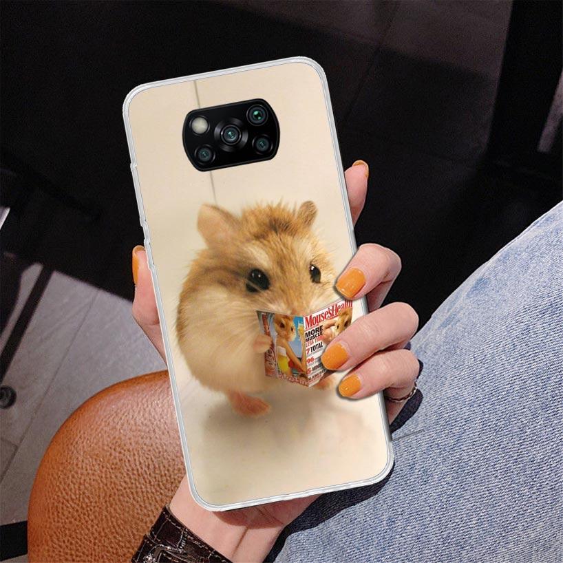 Cute Lovely Pet Hamster Phone Case For Xiaomi Poco X7 X6 X5 Pro F7 Ultra Redmi 15C 15 13C 13 12C 12 10 10A 10C 9 9A 9C 9T Cover