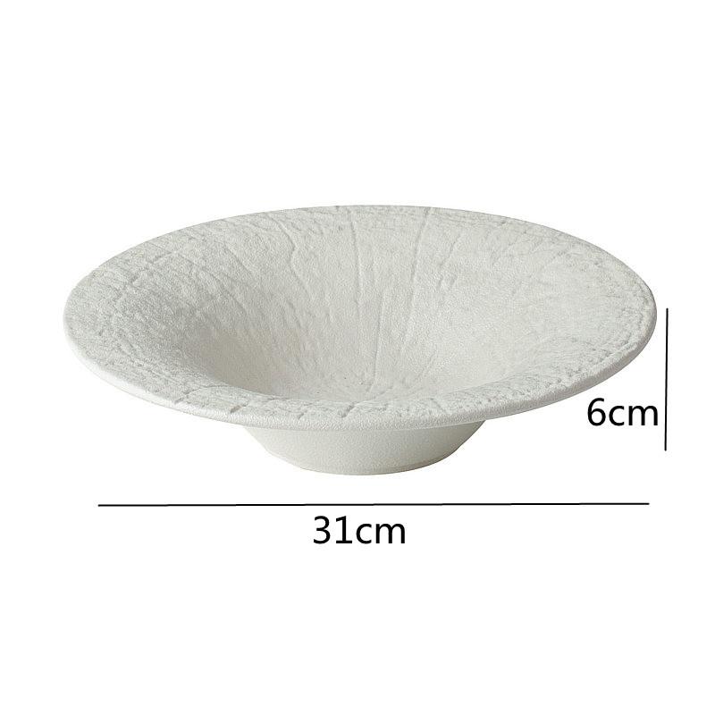 Ceramic Straw Hat Dinner Plate Fruit Plate Salad Bowl Soup Bowls Dessert Bowl Noodle Bowls Pasta Dish Western Food Plates Tray