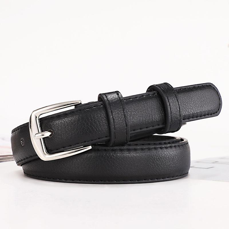 Casual Versatile Simple Belt Pin Buckle Metal Fashion Denim Ladies Belt Decorative Dress Jeans Belt