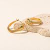 Stainless Steel Snake Earrings with Green Eyes - Fashionable, Non-Fading Design for Women