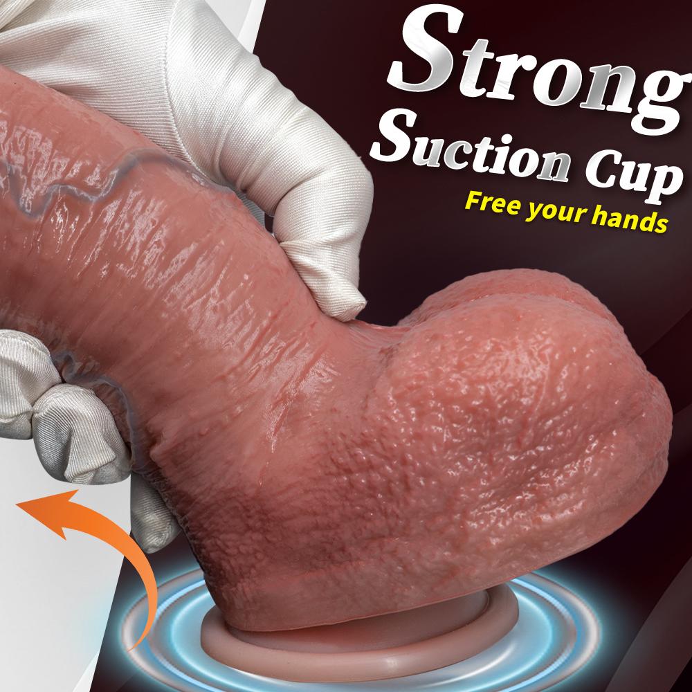 Realistischer Dildo mit starker Saugnapf Weiches Silikon Sexspielzeug für Anal- & G-Punkt Tiefe Stimulation Dildo Erwachsenen Sexspielzeug für Frauen Händefreie Lust