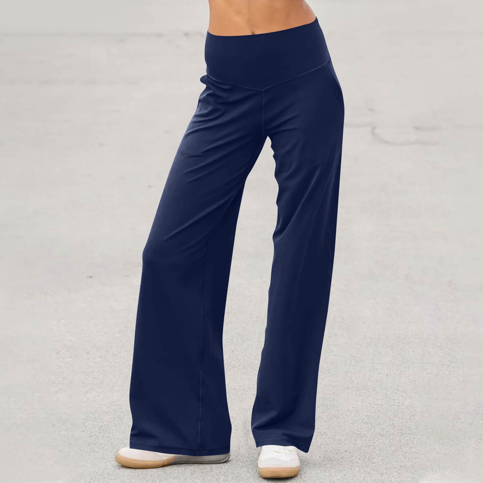 

Women s High-Waisted Wide Leg Yoga Pants With Pockets XL
