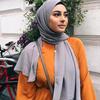 Muslim Plain Bubble Chiffon Hijab Scarf Women Scarves Long Shawls And Wraps Head Scarf Solid Color Soft Silk Feeling Headband