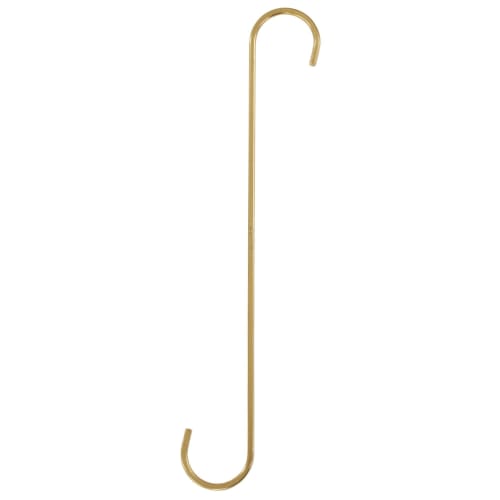 Waki Sangyo Kabette S-shaped Hooks, Wall Storage, Shelf, Brass, 300mm, KA-J63
