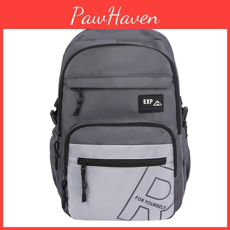 Contrasting Big Capacity Color Backpack With Letter Printing Design Daily For
