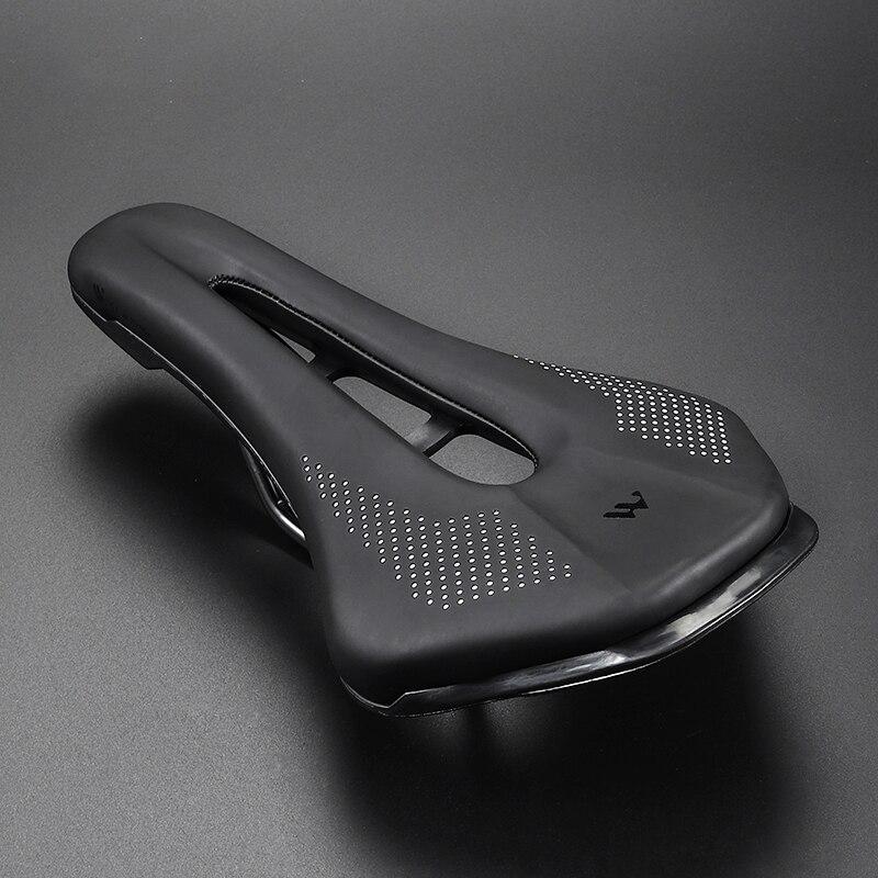 Ultralight Mountain Bicycle Saddle MTB Short Nose Road Bike Seat PU Leather Hollow Prostatic Saddle Bicycle Parts