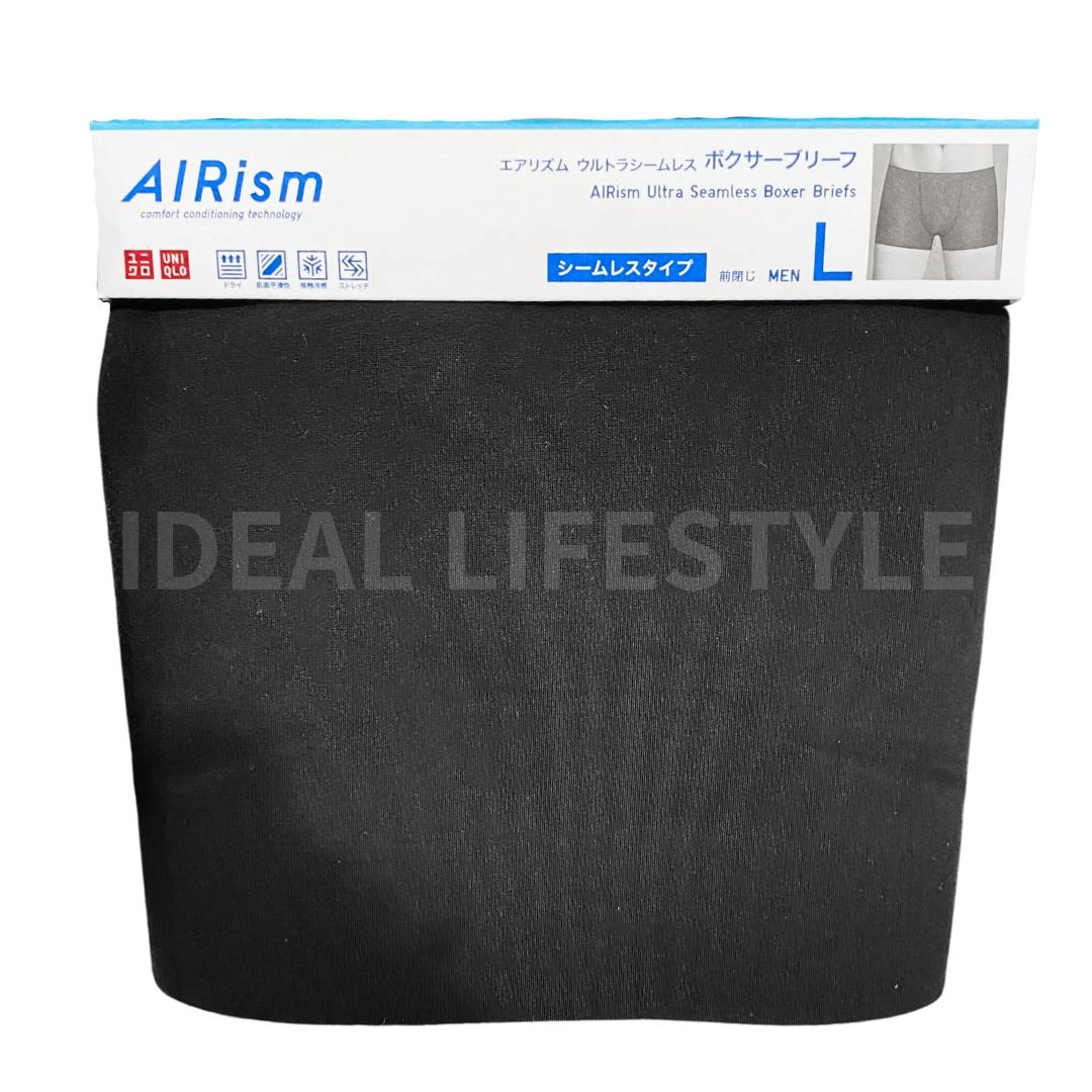 UNIQLO AIRism Ultra Seamless Boxer Briefs S-4XL Underwear Men 485019 NWT 4XL чёрный