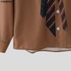 INCERUN Oversized Men Lapel Neck Long Sleeve Striped Print Buttons Up Casual Shirts