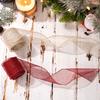 1 Roll Christmas Ribbon Diy Christmas Tree Decoration Wreath Decoration Gift Packaging Decoration Ribbon
