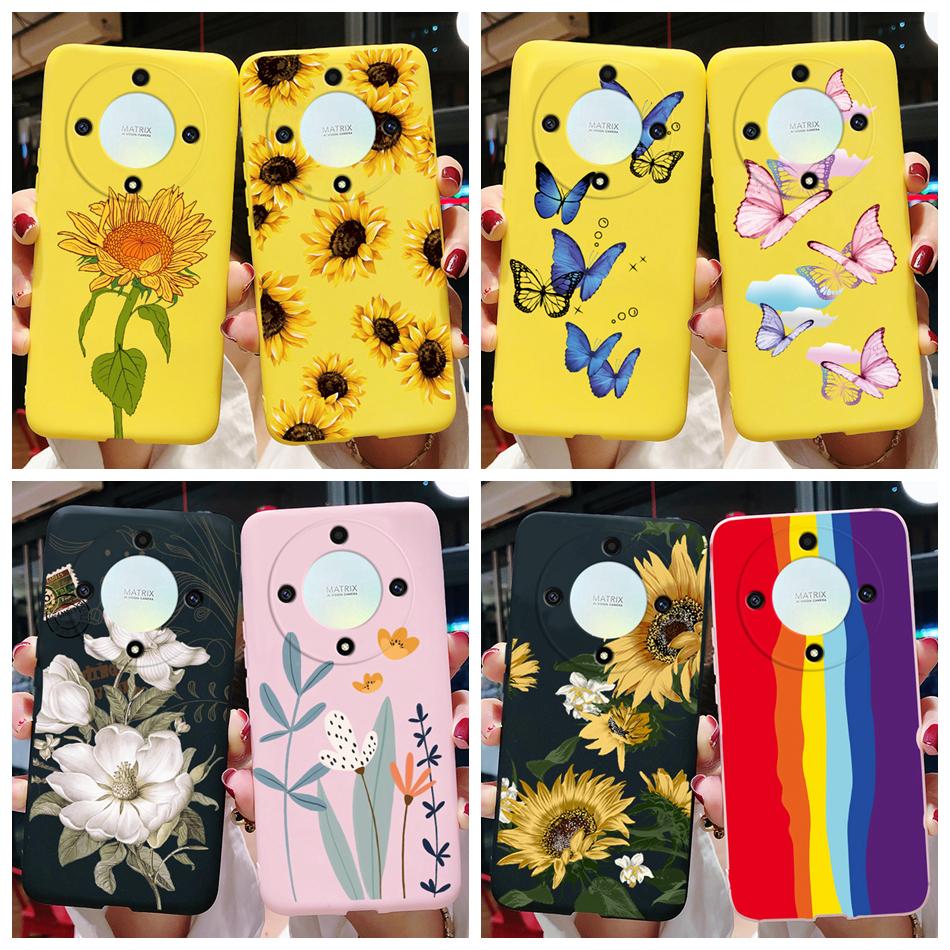 Case For Honor X9a X9b 5G Cover Silicone Soft Fashion Flower Back Shell Coque For Honor X9a X9b X9 a X 9 B 2023 Phone Case Funda