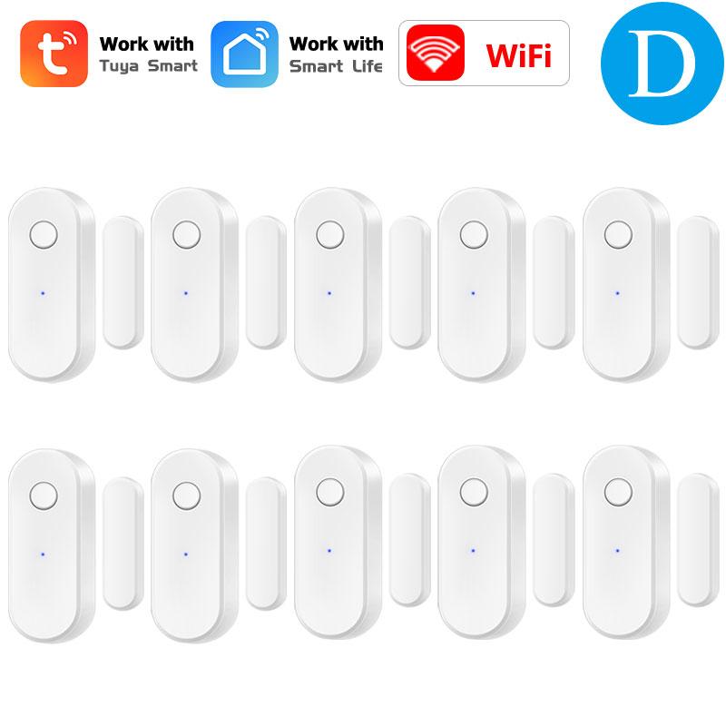 Tuya Smart WiFi Türsensor Öffnen Schließen Tür Fenster Detektor Haus Sicherheitsalarm Unterstützung Alexa Google Stimme APP Fernsteuerung