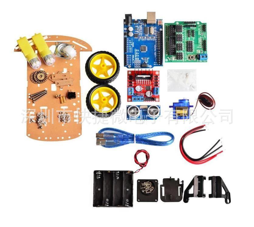 2WD/4WD Smart Car DIY Kit with Uno Development Board for Programming and Tracking, Chassis Included.