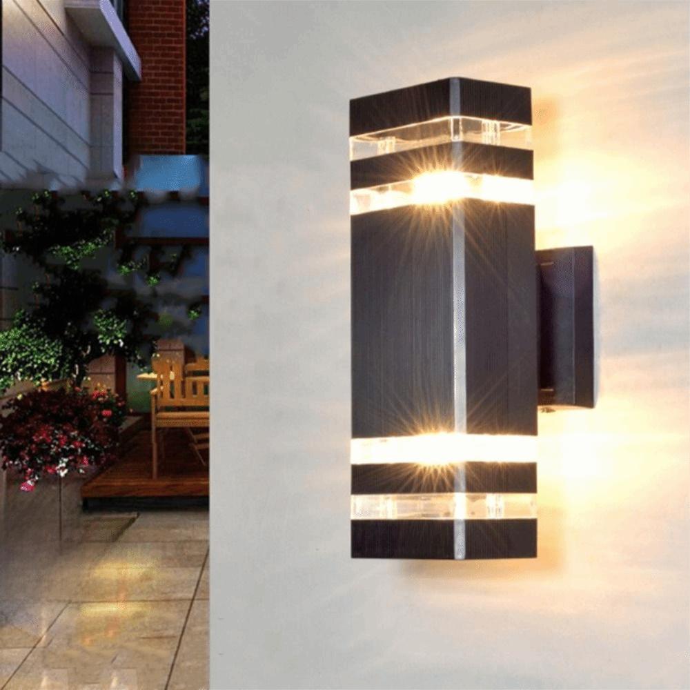 Modern Wall Lamp Up Down Lighting Minimalist Style Ceiling Light Wall Mounted Heat Resistant Outdoor Sconce Villa Exterior