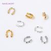 50/100pcs 18K Gold Plated Brass Wire Guard Guardian Protectors Loops U Shape Clasps Connector,DIY Jewelry Making Accessories