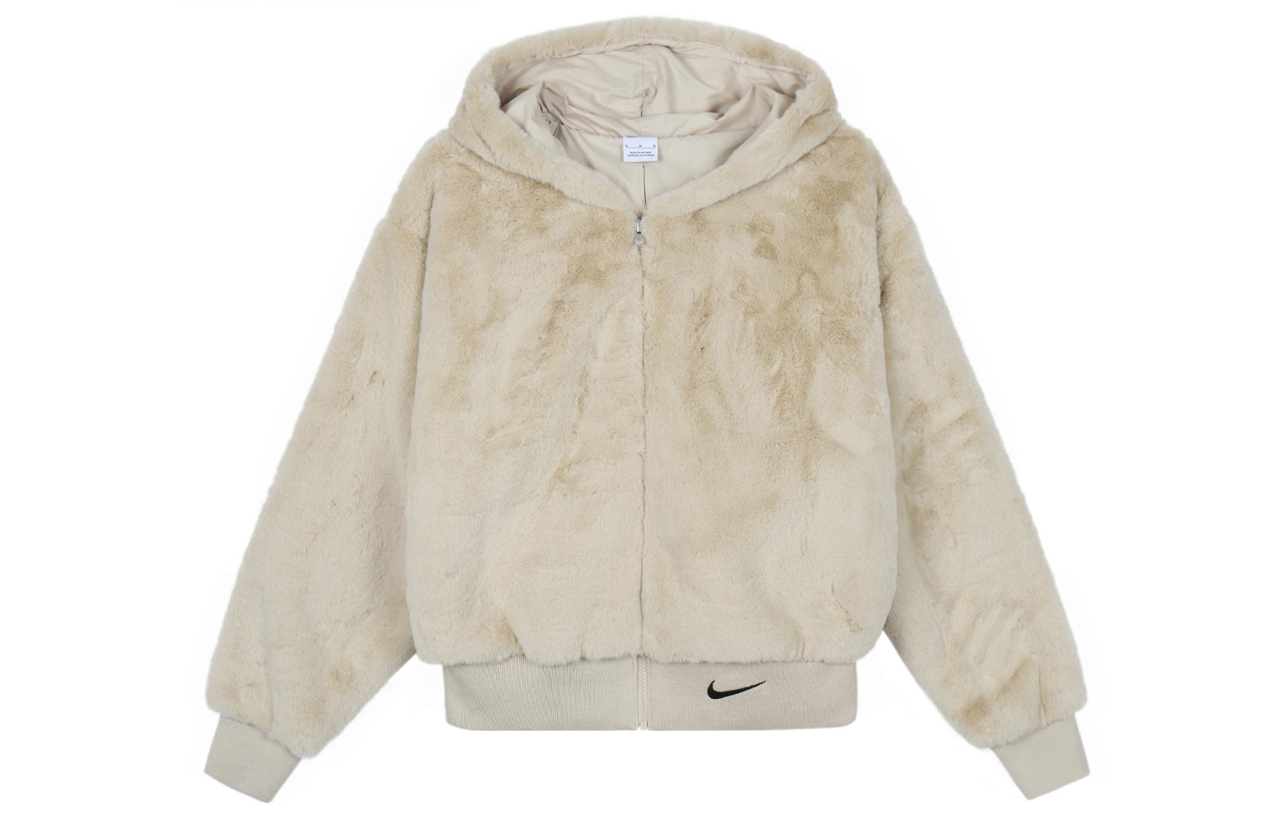 

Nike Women ss Sportswear Essential Faux Fur Jacket Khaki DD5117-206 L