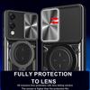 Slide Lens Push Window Armor Funda for Samsung Galaxy S25 Edge 5G Case for Galaxy S25 Slim Case Magnetic Rotate Ring Stand Cover