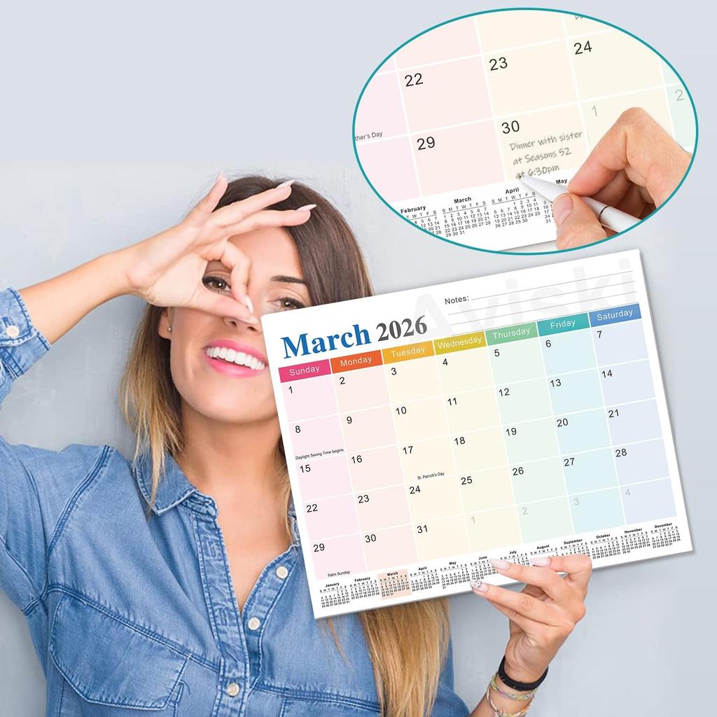 Magnetic Calendar for Fridge, 11.8"x 10", 2026-2027 Monthly Refrigerator Calendar from Jan.2026 - June.2027 Prefect for Planning