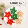 Christmas Wicker Decorations Star Heart Hanging Set For Festival Celebration
