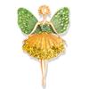 Enamel Ballerina Brooch for Women Pins Rhinestone Girls Banquet Party Gift Jewelry Accessories