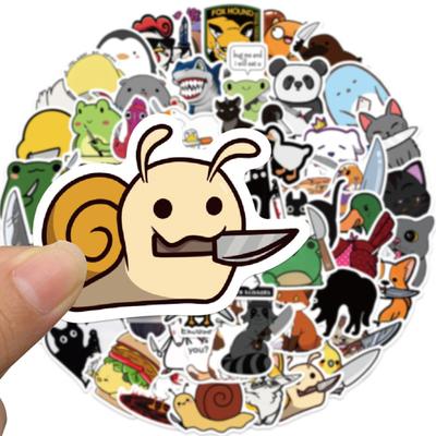 60 Stück Graffiti-Aufkleber, selbstklebend, reiche Elemente, wasserdicht, DIY, PVC, Cartoon-Tiere, Handbuch, Aufkleber, Schreibwaren, Schulbedarf