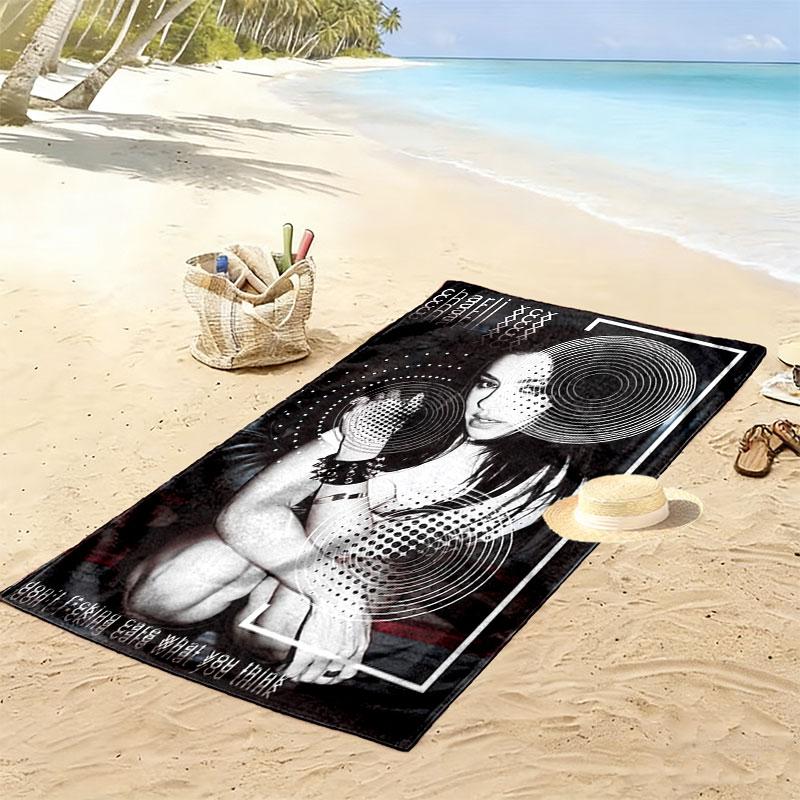 Charli XCX Beach Towel, Large Soft Quick Dry Towel for Beach Camping Swimming