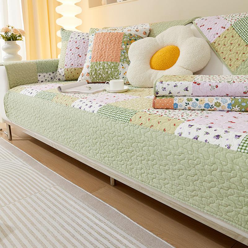 Sofa Cushion Four Seasons Universal Cushion Non-Slip Sofa Cover Simple High Sense Cotton Fabrics Backrest Cover Cloth