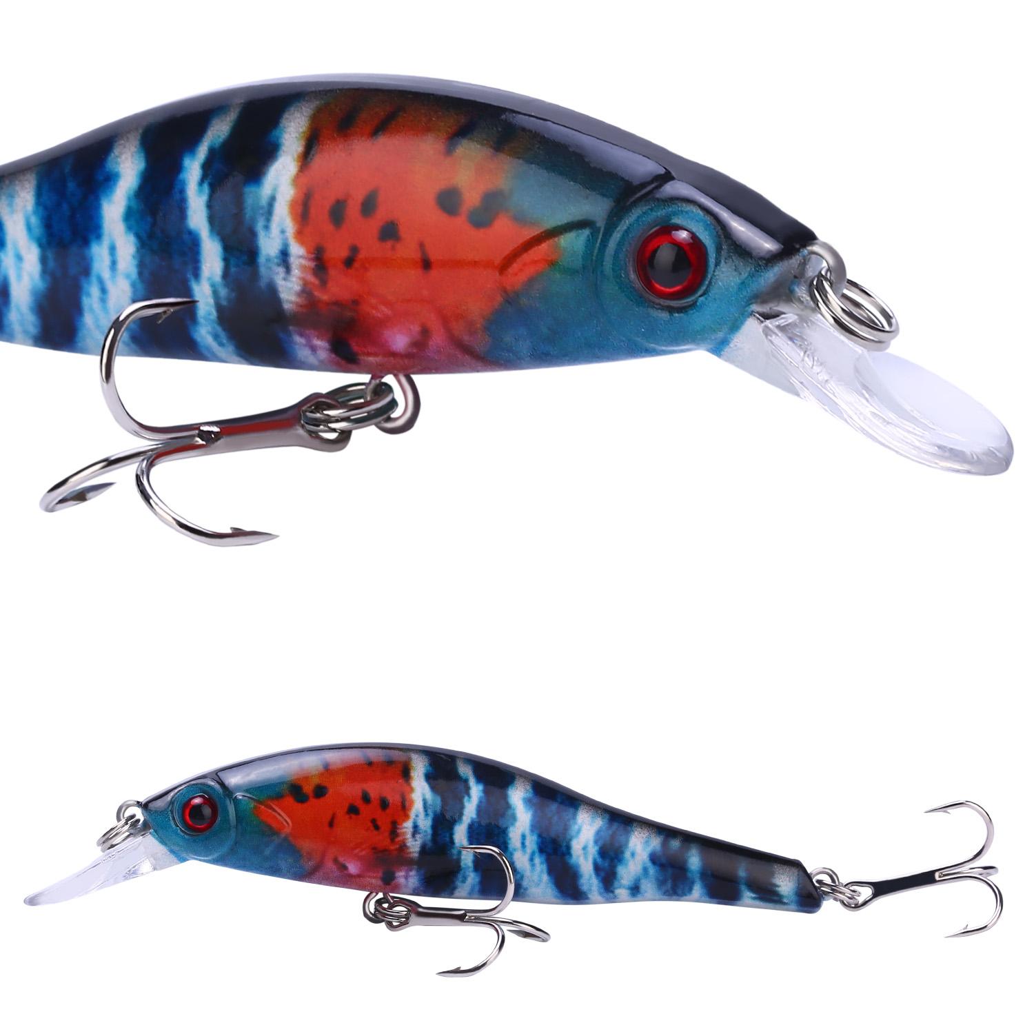 

Рыболовные приманки Кривошипные приманки Приманки для окуня Минноу Реалистичные приманки для плавания для окуня Форель Приманки для ловли карпа 1pcs