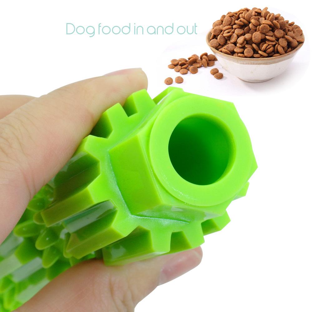 TPR Chew Stick for Dogs: Teething, Teeth Cleaning, Food Dispensing, Spiky Puzzle, Small Size.