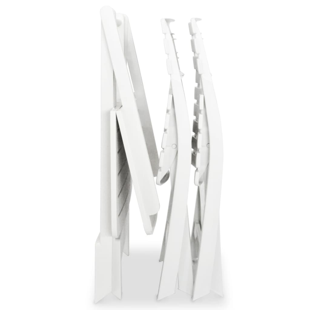 3 Piece Foldable Bistro Set Plastic White