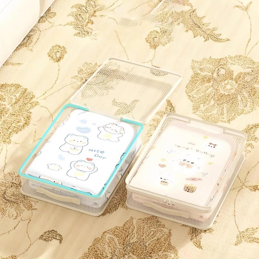 Sheet Storage Foldable Space-Saving Bag With Zipper Bed Sheet Storage For Closet Dorm Bedroom Home Duvet Covers Blanket Sweater