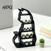 Decorative Cat Shape Shelf Miniature Figurine Storage Rack Shaped Mini Dollhouse Landscaping Display Shelf Multi-Tier Rack for Decor Accessories