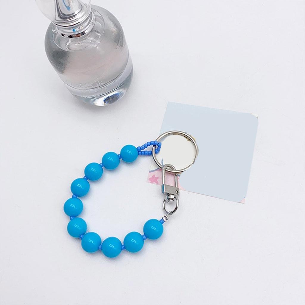 Eye Catching Colorful Beaded Pendant Vibrant Phone Charm Keychain Keyring Decoration Accessory for Personalized Style