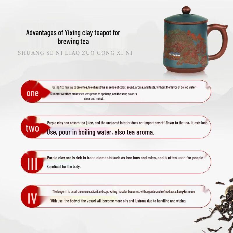 Qianyu Handmade Yixing Zisha Teacup with Lid