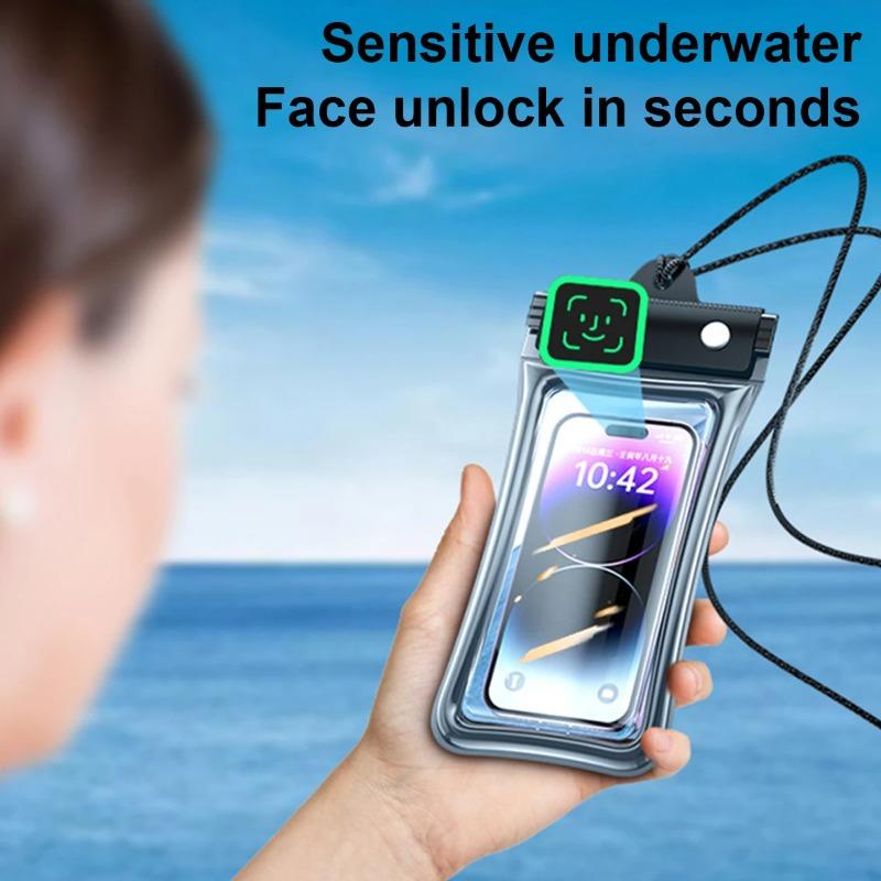 Full View Floating Waterproof Phone Case Underwater Dry Bag with Seal for Swimming, Diving, Beach, Rainy Day & Outdoor Use
