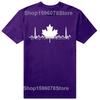 Funny Canada Maple Leaf Heartbeat T Shirts Cotton Streetwear Short Sleeve Gifts Mens Fashion Casual Loose Canadian T Shirt