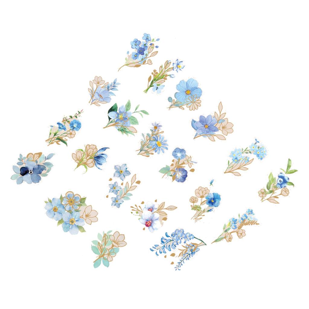 Flower Stickers for Scrapbooking Vintage Self Adhesive Waterproof Scrapbook Floral Decoration Stickers