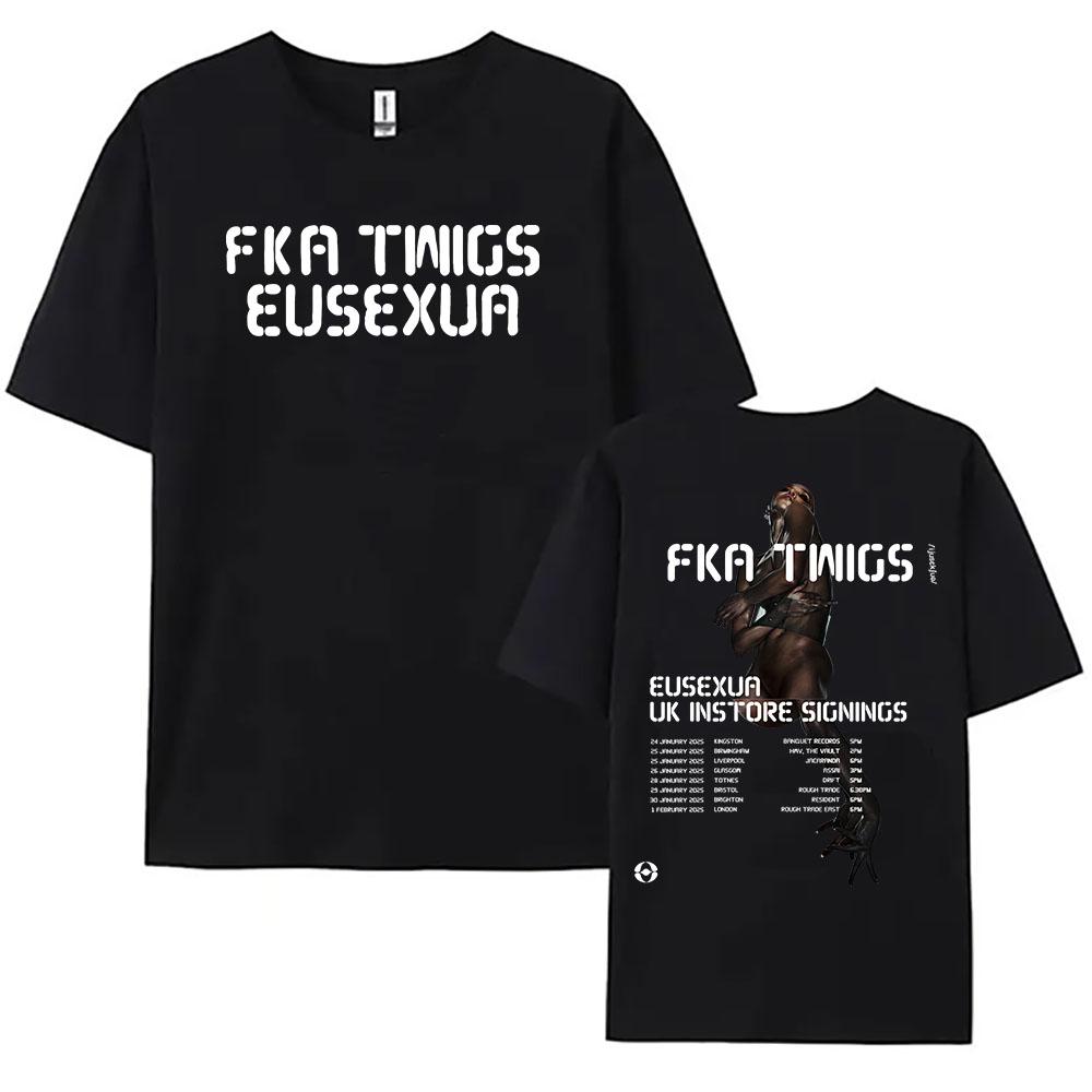 2025 Album Eusexua 2025 Tour Tshirts Singer FKA Twigs Printing Tshirt Cotton Soft Short Sleeve Teeshirt Unisex Streetwear Tees