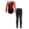 Kids Girls Gymnastic Dance Outfit Long Sleeve Shiny Rhinestones Decor Ruffle Trim Leotard with Leggings