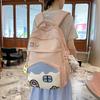 New Korean Version Cartoon Backpack Female Burden Reduction Junior High School College Student Schoolbag Casual Cute Girl Style Backpack
