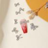 1Pc Glitter French Silver Bow Nail Art Charm 3D  Glass Stone Pearl Bowknots Nail Jewelry Diy Manicure Accessory