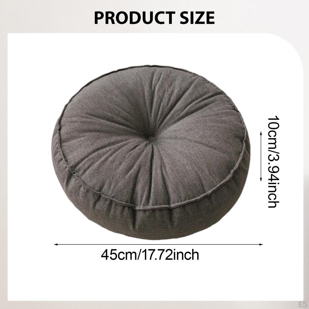 Circle Meditation Cushion, Floor Cushion Pad for Seating Sitting Chair Sofa Office