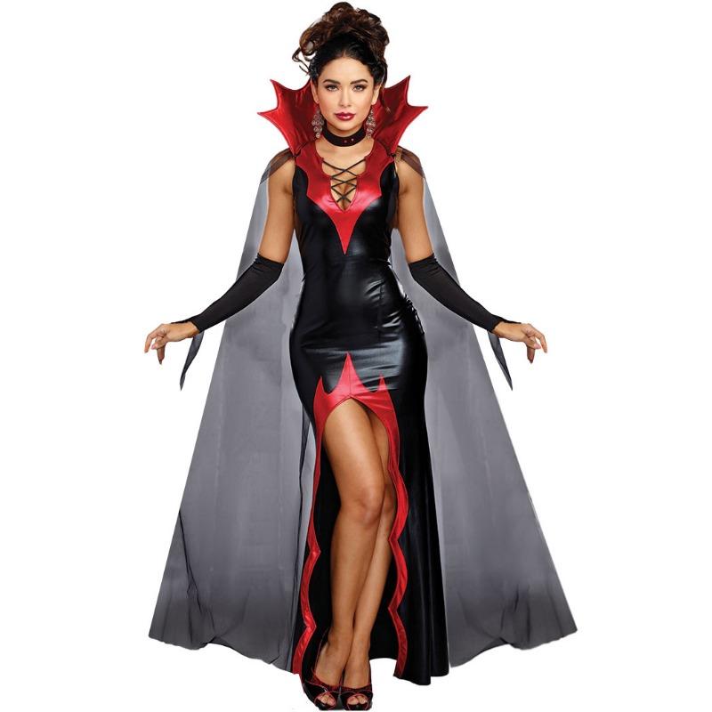 Patent Leather Evil Devil Costume, Halloween Devil Costume, Vampire Witch Costume, Queen Costume