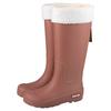 New Japanese and Korean Medium and High Rain Boots for Women, Wearing Velvet Warm, Non-slip and Waterproof Fashionable Women's Rain Shoes